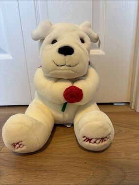 Carlton Cards Plush Dog Holding Rose – “Be Mine” Stuffed Animal